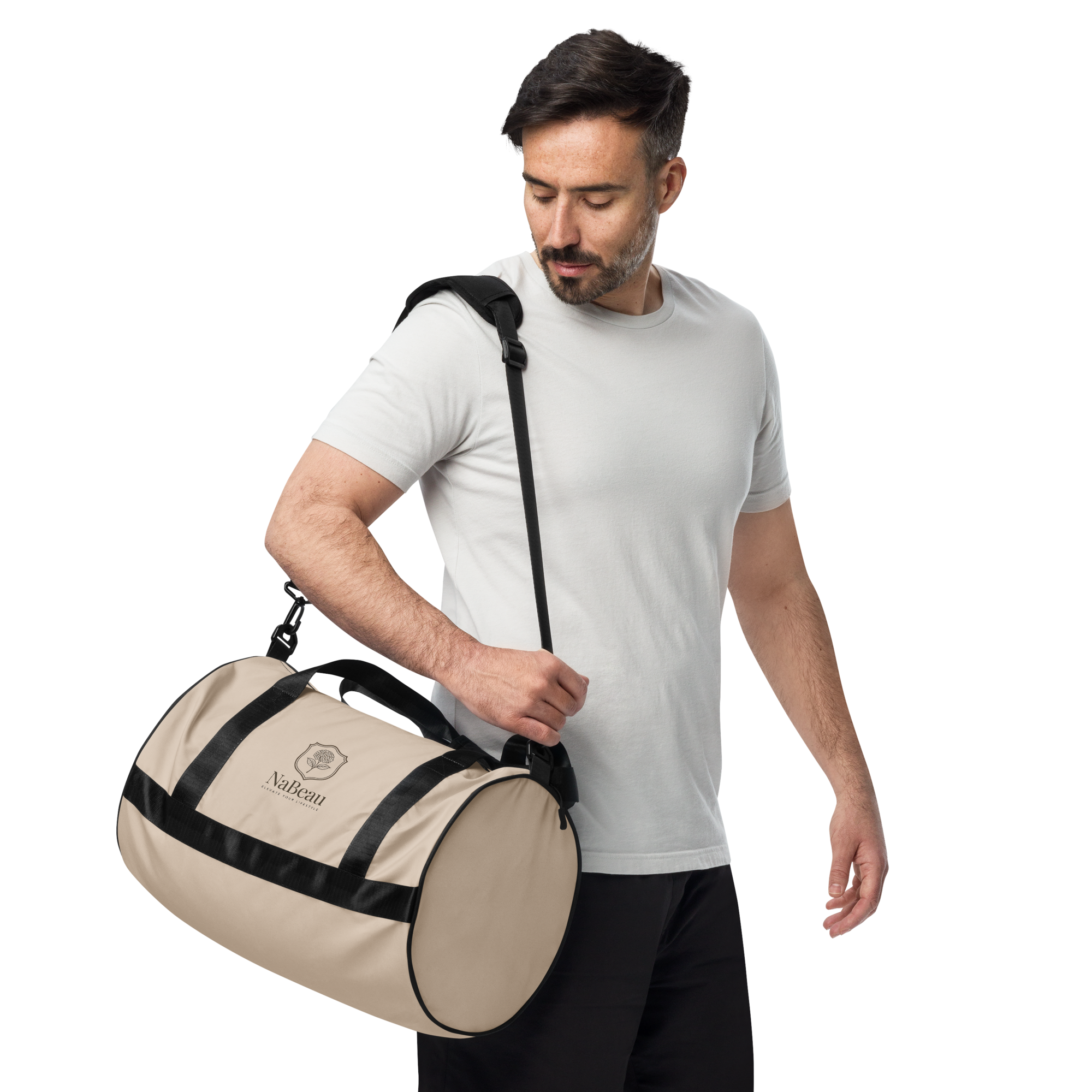Beige sporttas van NaBeau voor sport en dagelijks gebruik